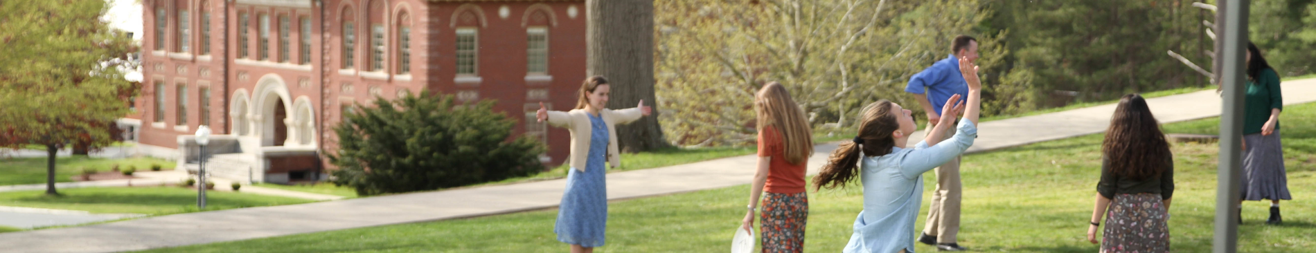 Students celebrate on Chapel lawn