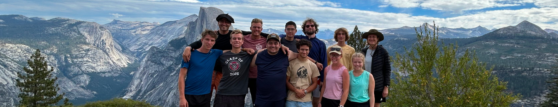 Students climb Yosemite's half dome