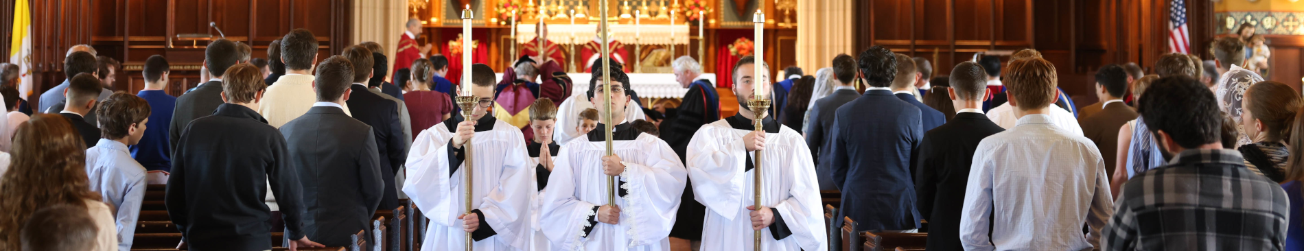Altar servers at the Mass of the Holy Spirit