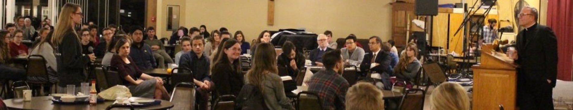 Photos: Bishop Barron Visits the Students of Thomas Aquinas 