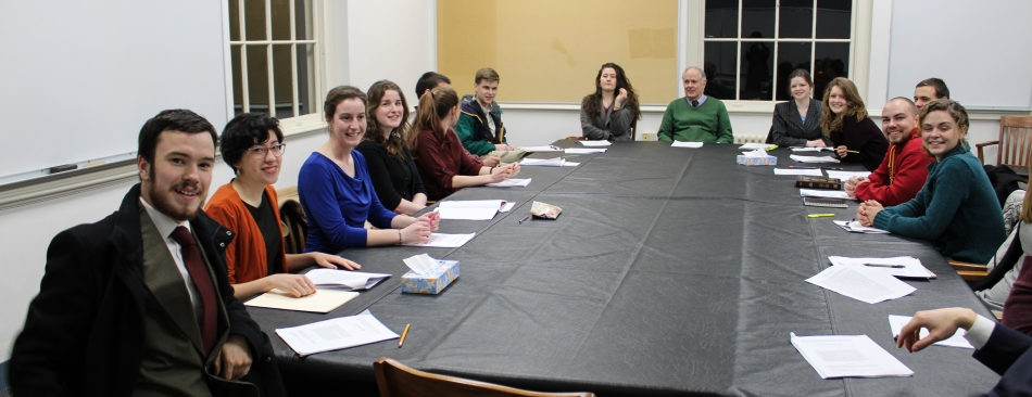 Group of people sitting at a large table
