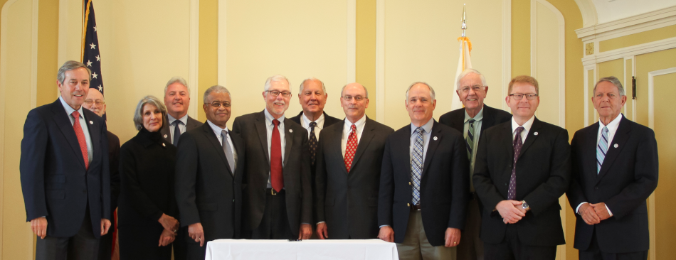 Board of Governors at signing event in Olivia Music Hall