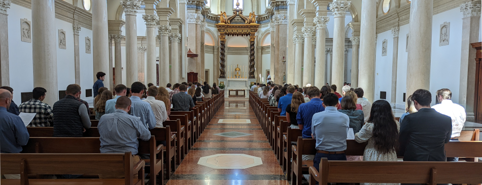 Students pray
