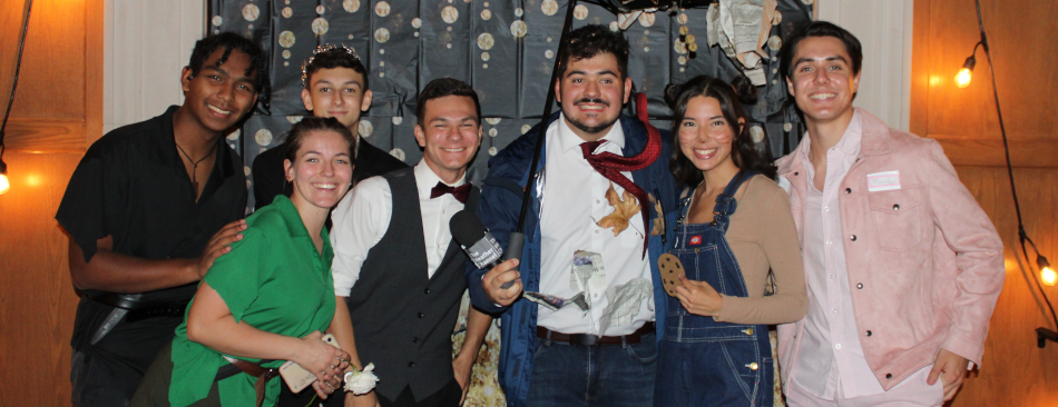 A group poses in their costumes