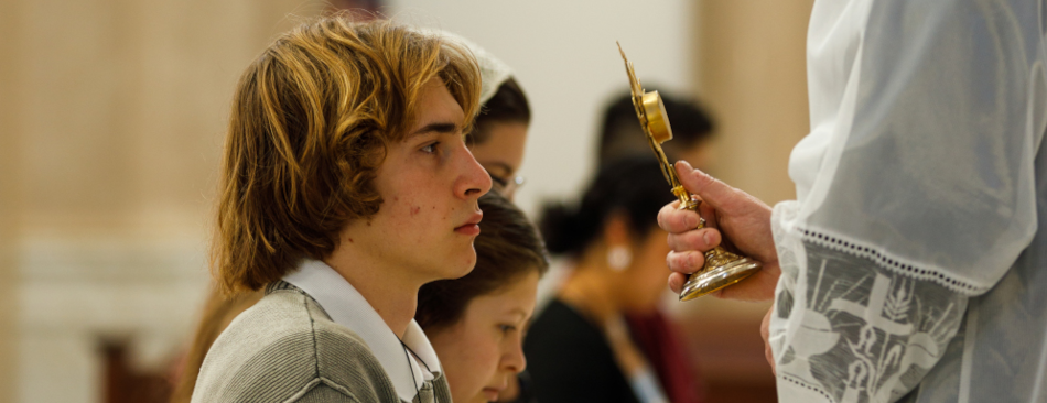 The blessing with a relic in California before finals