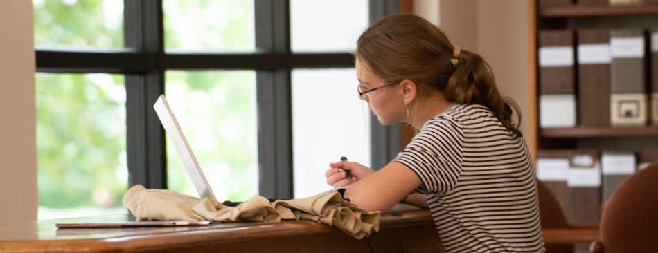 Student studying