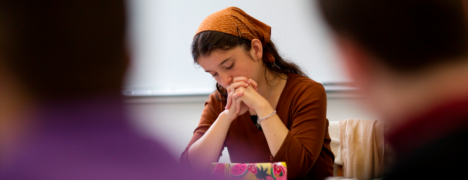 Student studying